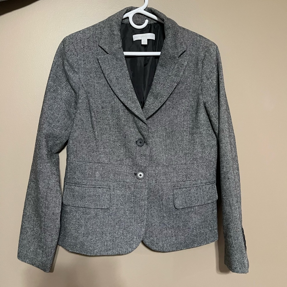 New York & Co Gray/Black Blazer Suit Jacket